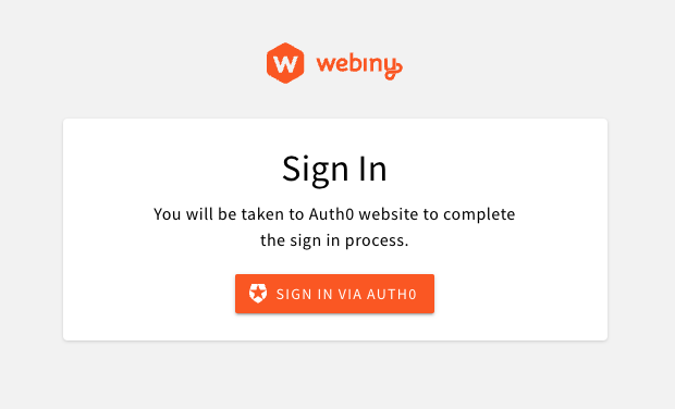 Auth0 Sign In Widget